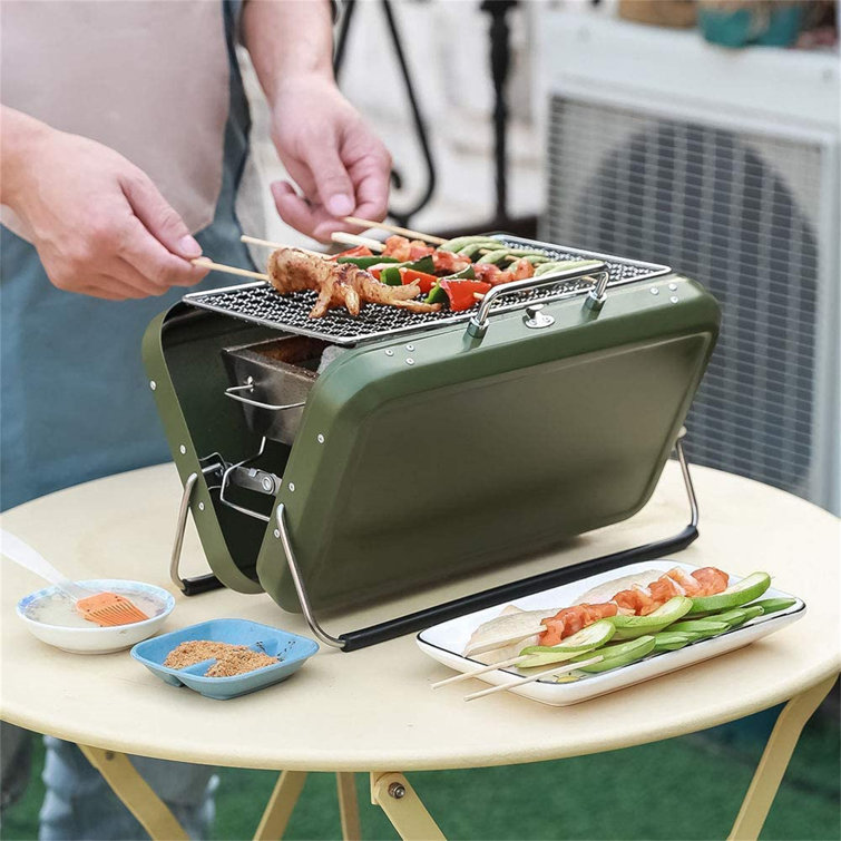 LFA Mini Charcoal Grill,Charcoal Barbecue Grill Portable Anywhere